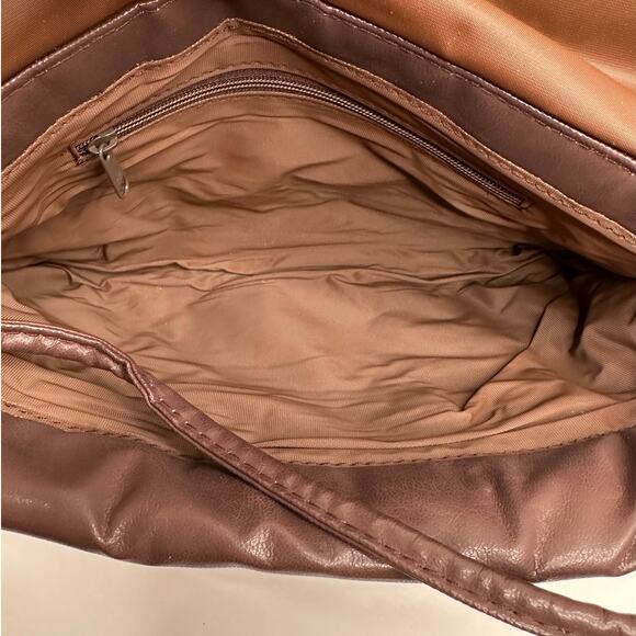 Vintage Brown Handbag Clutch with Strap - Picture 11 of 14